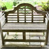 L05. Teak bench. 57”w 